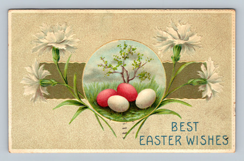 Best Easter Wishes postcard from Central Square, Wan Goman, E. N.Y.