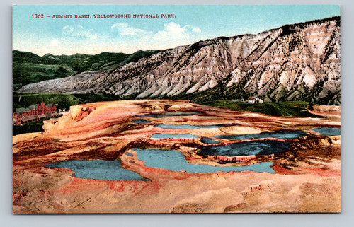 Summit Basin Yellowstone National Park postcard by Edw. H. Mitchell