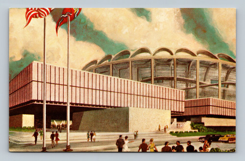 Spanish International Pavilion with theatre and restaurants at 1964-65 World's Fair St. Louis