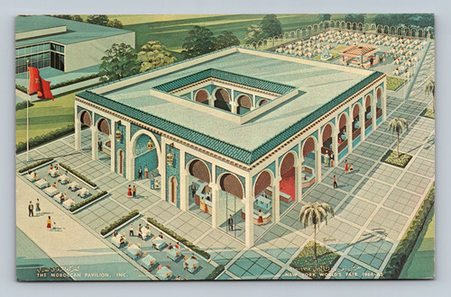 The Moroccan Pavilion at the New York World's Fair 1964 postcard