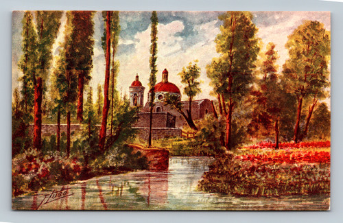 Vintage postcard from Mexico City, Mexico published by Federico Liebig