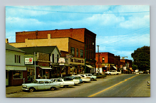 Business district in Mansfield Pennsylvania at U.S. 15 & 6 near Pennsylvania's Grand Canyon