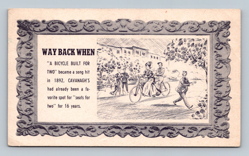 Postcard of Cavanagh's 260 West 23rd Street New York, couples favorite spot