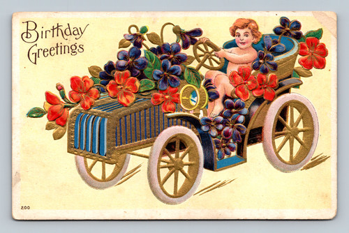 Birthday Greetings postcard from Middlefort USA with 1ct stamp