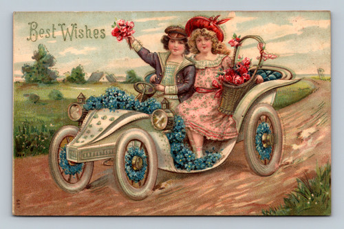Best Wishes greeting postcard