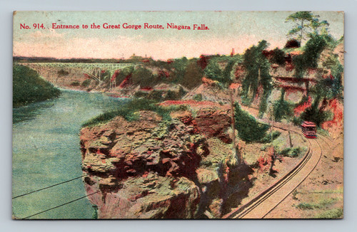 Entrance to the Great Gorge Route Niagara Falls postcard