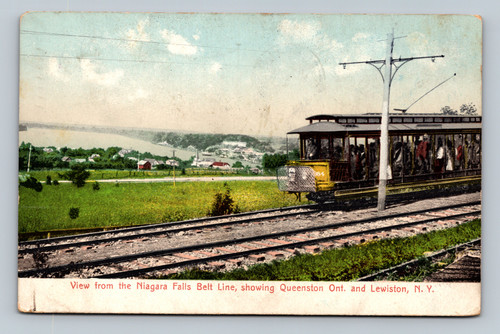 View from Niagara Falls Belt Line showing Queenston Ontario and Lewiston New York