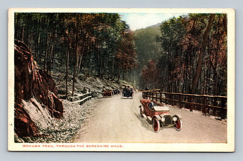 Mohawk Trail through the Berkshire Hills scenic road postcard