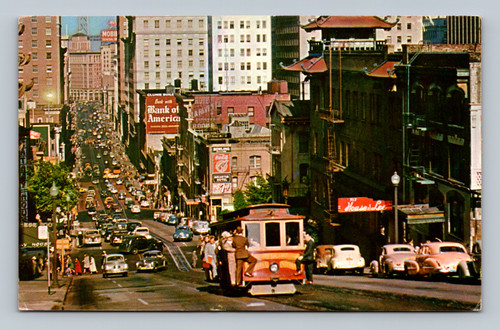 San Francisco Cable Car looking down California Street