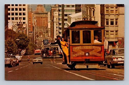 San Francisco cable cars at Van Ness Avenue and Market Streets