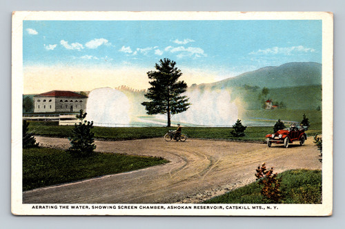 Aerating water showing screen chamber at Ashokan Reservoir Catskill Mountains New York