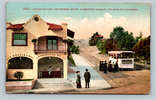 Incline Station Los Angeles and Mt. Washington Railway postcard
