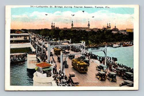 Lafayette St. Bridge with crowds during annual event in Tampa 1924