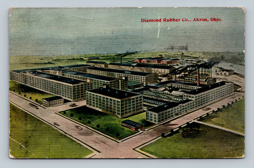 Diamond Rubber Company building Akron Ohio postcard 1900