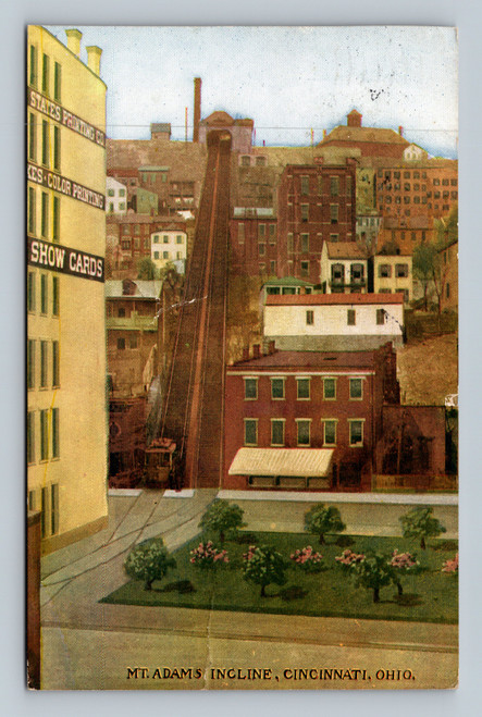Mt. Adams Incline Cincinnati Ohio vintage postcard 1910