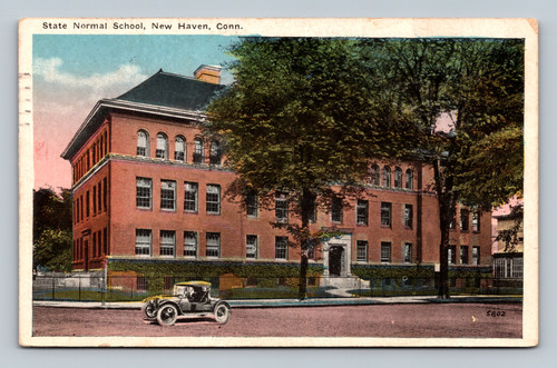 State Normal School building in New Haven Connecticut postcard