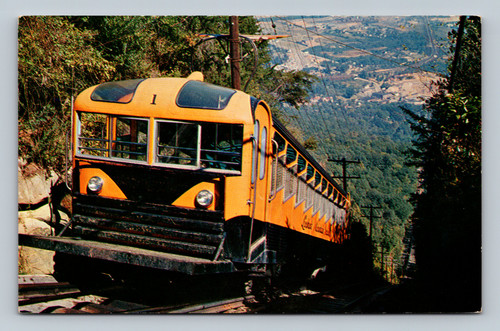 The Incline Car on Lookout Mountain Incline with staircase-style seats in Chattanooga Tennessee