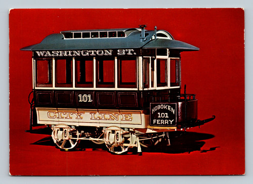 Fare Box Horse Car model postcard from North Hudson County Railway New Jersey