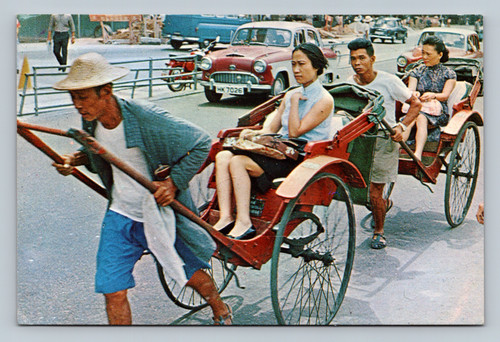 Pleasure rides on rickshaws in Hong Kong by National co.