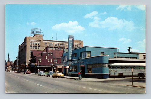 Jefferson Street Fort Wayne Indiana featuring Greyhound bus station