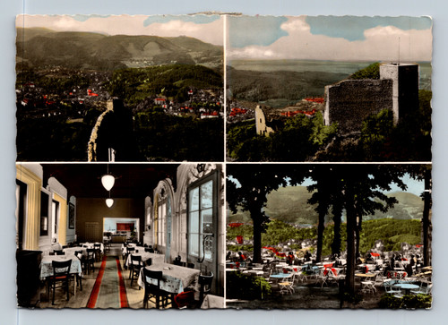 Café Restaurant Altes Schloß Hohenbaden near Baden-Baden Germany postcard