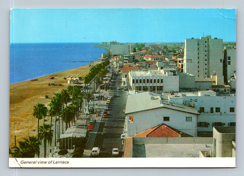 General view of Larnaca Cyprus postcard by N.G. TRIARCHOS & Co. Ltd.