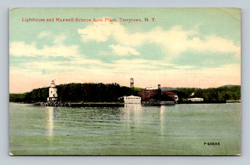 Boats going by on a waterway postcard