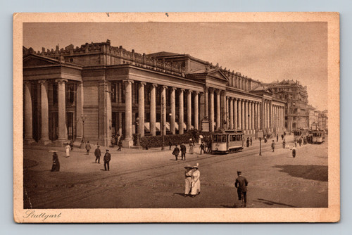 Königsbau building in Stuttgart Germany postcard by Gebr. Met Tubingen