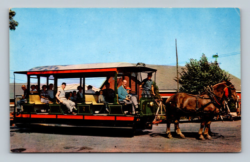Old Fashion Horse Drawn Car Ride on Edaville Railroad South Carver Massachusetts