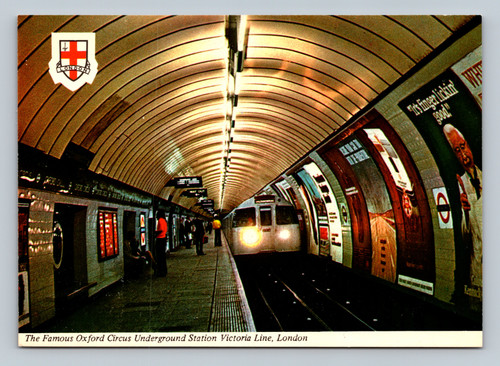 The Famous Oxford Circus Underground Station Victoria Line London postcard