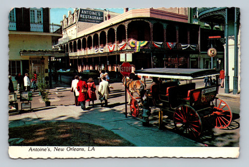 Antoine's Restaurant Rib Room interior New Orleans LA postcard