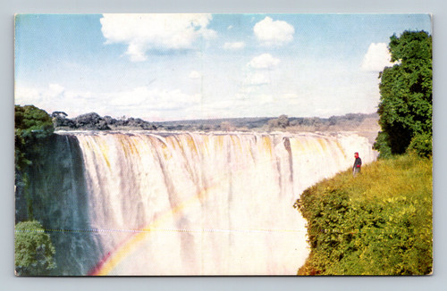 Main Falls at Victoria Falls from Southern Rhodesia side postcard