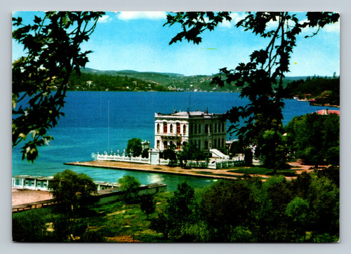 Küçüksu Kasr? and Bosphorus scenic view postcard from Istanbul Turkey