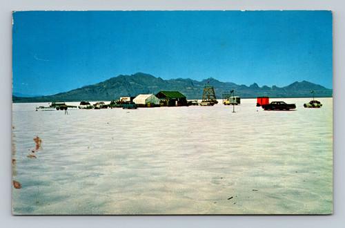 Race car location on the Bonneville Salt Flats speedway in Wendover Utah-Nevada