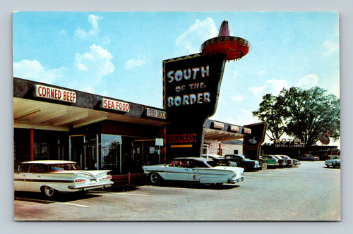 South of the Border restaurant and motel signage at Highway 301 and 501 in Dillon, SC
