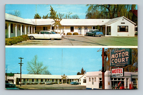 Culpeper Motor Court motel exterior with vacancy sign in Culpeper Virginia