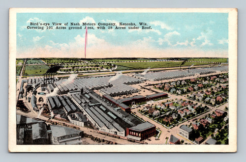 Bird's-eye View of Nash Motors Company Factory in Kenosha Wisconsin