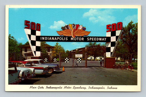 Main Gate Indianapolis Motor Speedway Indianapolis Indiana postcard