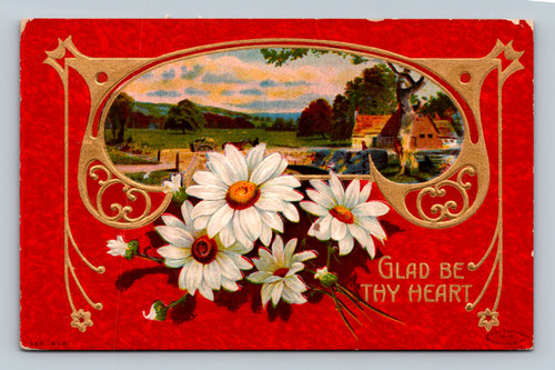 Glad Be Thy Heart design postcard by UW Taggart postmarked 1910