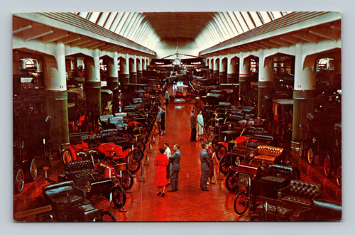 Display of 175 antique automobiles at Henry Ford Museum in Dearborn Michigan