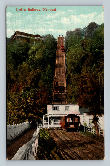 Incline Railway in Montreal Canada postcard by Valentine & Sons