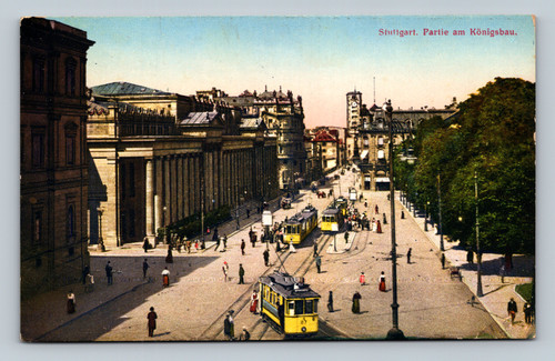 View of Königsbau in Stuttgart Germany by Fritz Schanbacher