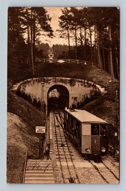 View from Aussichtsplatte station of Merkurbergbahn railway in Baden-Baden
