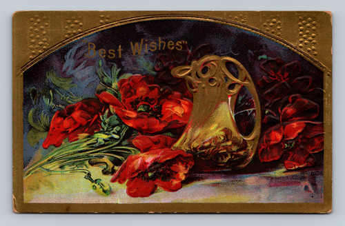 Best Wishes greeting postcard by SERIES G