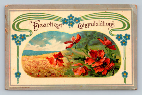 Congratulations greeting card by M. Lofwenberg 1914