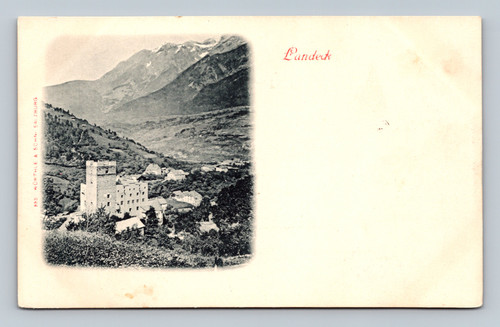 Old Schloss on mountain top in Landeck Austria