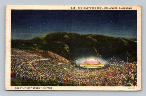 The Hollywood Bowl outdoor amphitheatre with symphony under the stars in Hollywood California