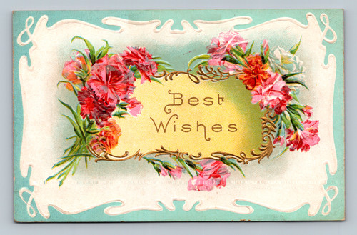Best Wishes greeting postcard from Belvidere