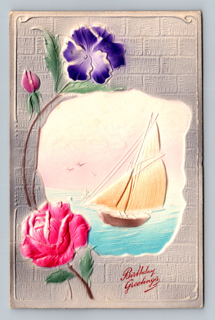 Greetings postcard published by Hattie W. Made in Germany
