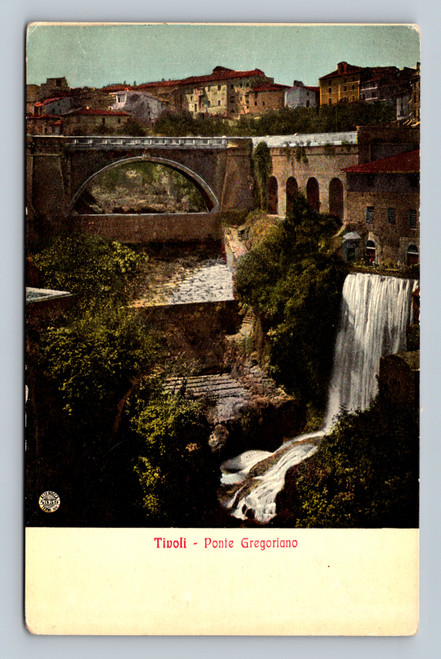 Postcard of Ponte Gregoriano in Tivoli published by ITEROCA
